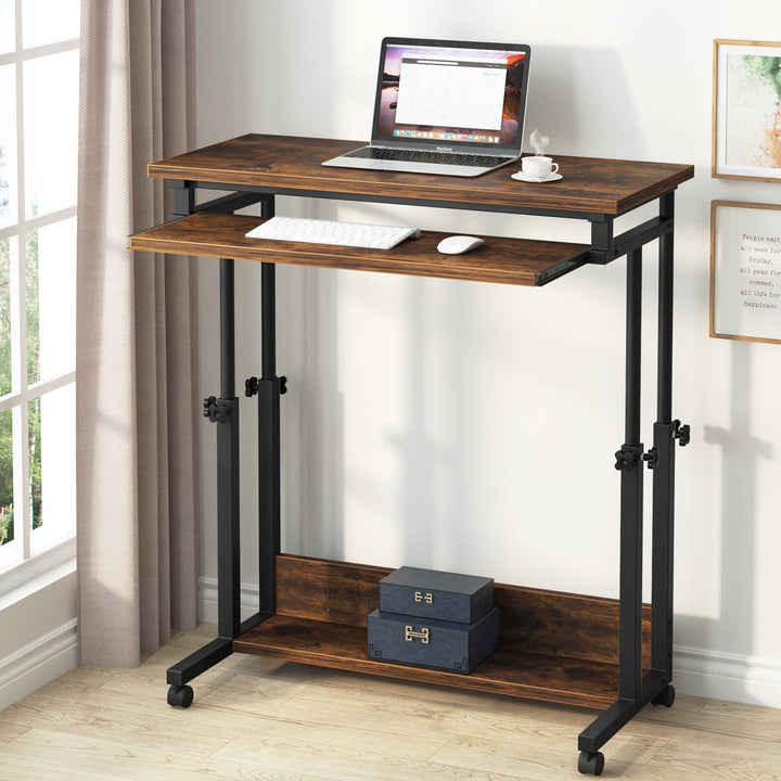 Tribesigns Height Adjustable Desk, Rolling Standing Desk Portable Desk Tribesigns