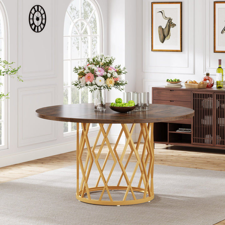 47.2" Round Dining Table for 4-6