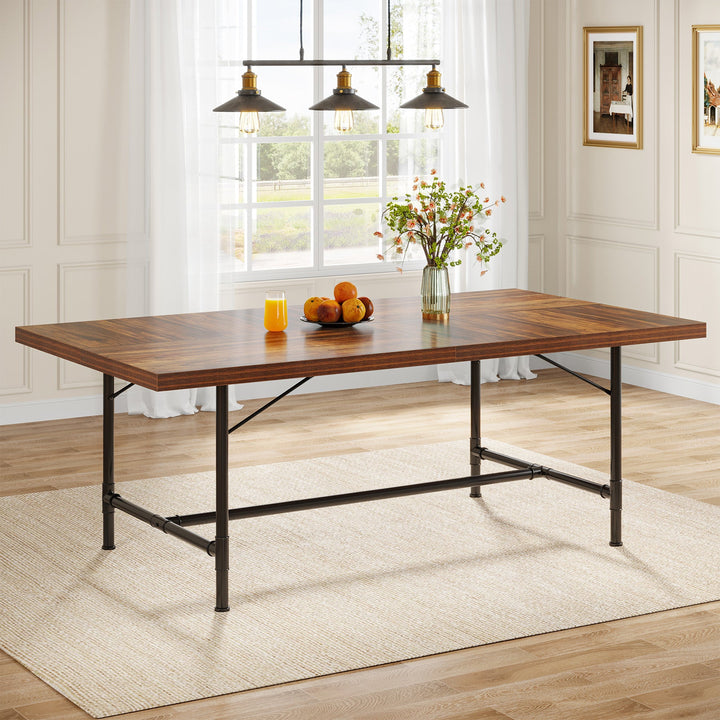 70.8" Industrial Dining Table Kitchen Table for 6-8 People Tribesigns