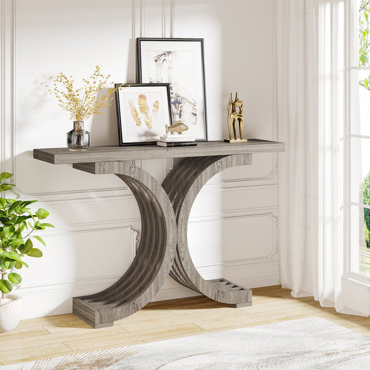 39" Console Table, Modern Faux Marble Entryway Sofa Table Tribesigns