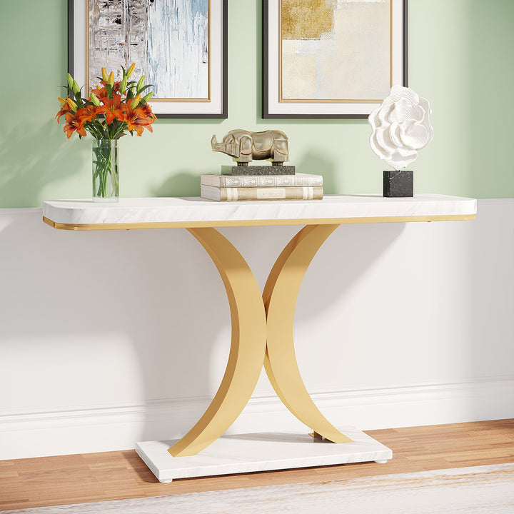 Console Table, 40" Narrow Entryway Foyer Table Tribesigns