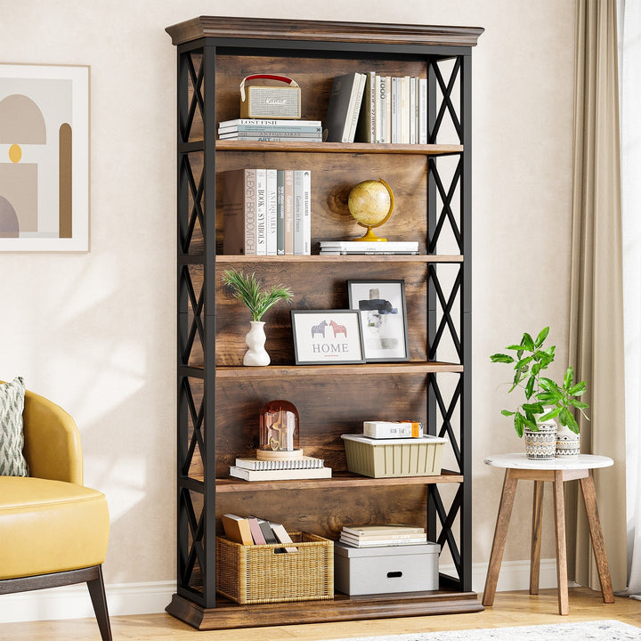 6-Tier Bookshelf, 70.87" Etagere Bookcase for Home Office Tribesigns