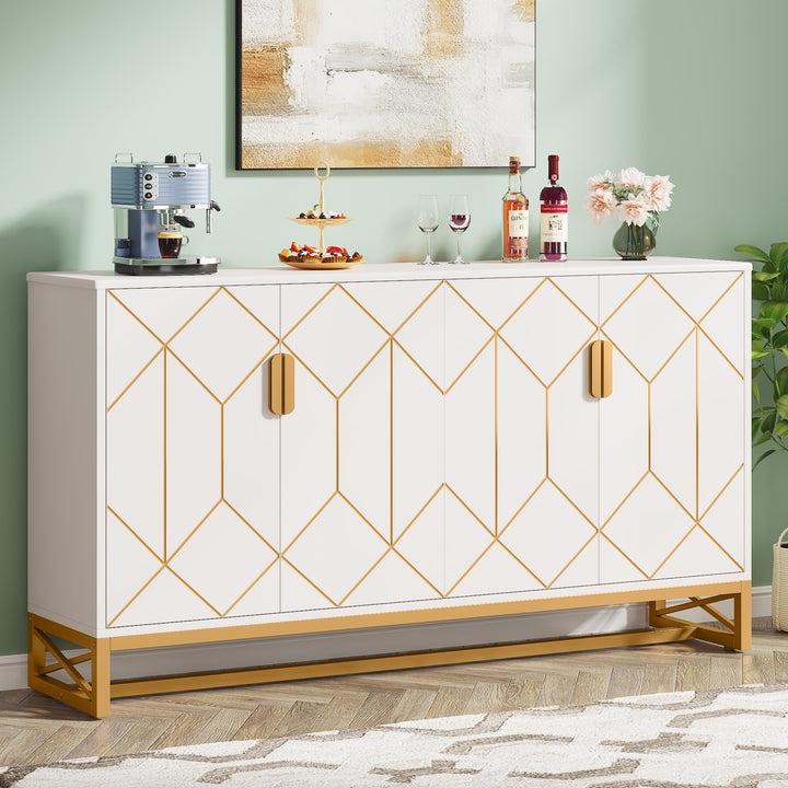 Sideboard Buffets Cabinet with Storage Shelves