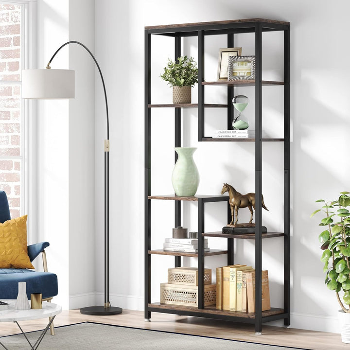 69.2" Bookshelf Industrial Bookcase