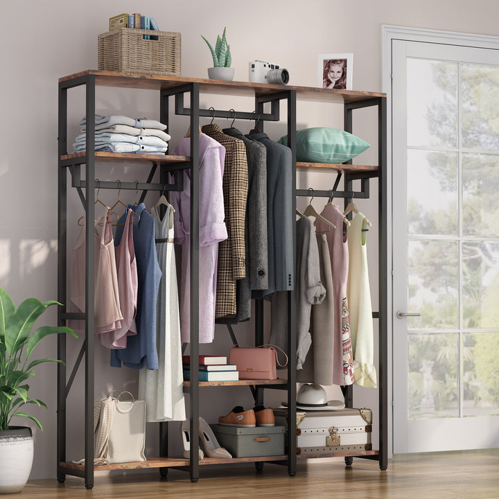 Freestanding Closet Organizer with Storage Shelves