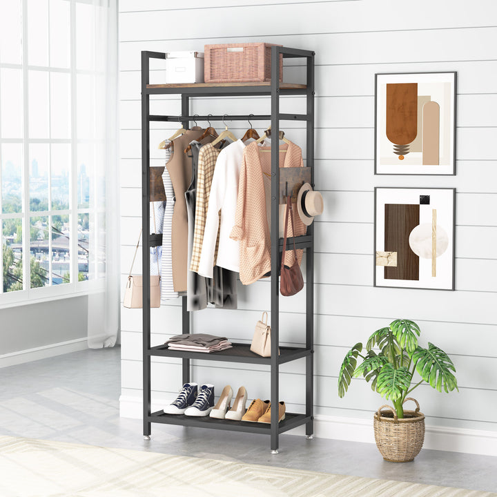 Garment Rack with Shelf and Hanging Rod